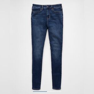 American Eagle High Rise Jegging Next Level Stretch • Size 4 Long • Dark Wash